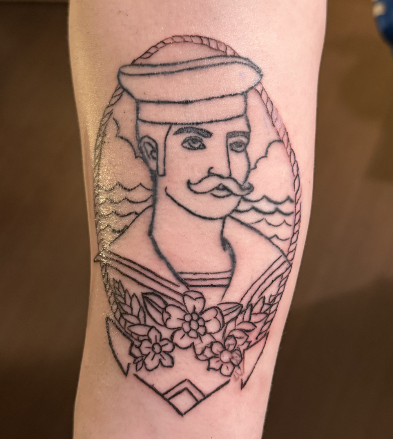 Sailor Tattoo Linework